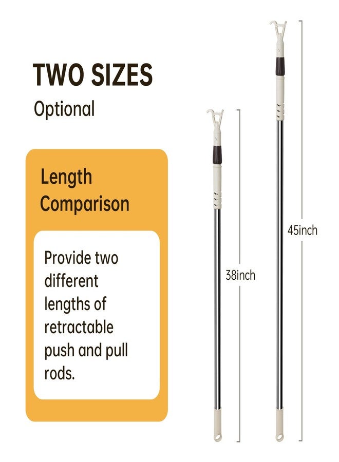 MaKefeile Tension Rod Blinds Shads Push Pull Adjustable Rod for Skylight Cordless Window Blinds and Shades,Easy to Pull The Shades Down and Up 38 to 63inch. - Image 5